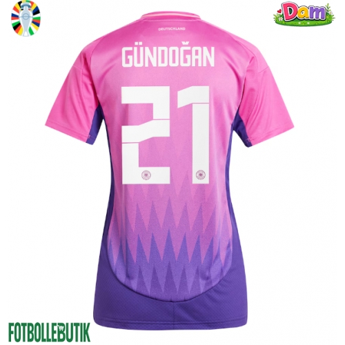 Tyskland Ilkay Gundogan #21 Bortatröja Kvinnor EM 2024 Kortärmad